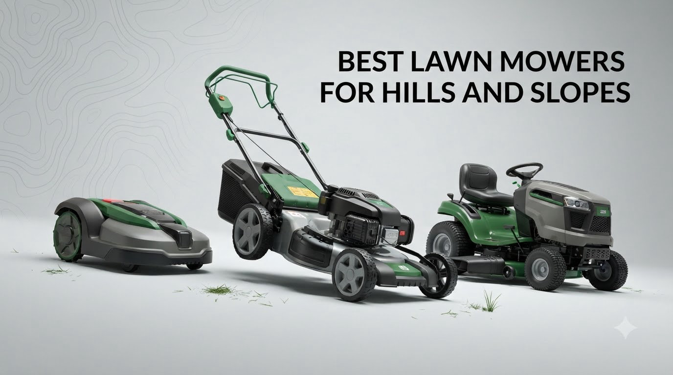 best lawn mowers for hills and slopes