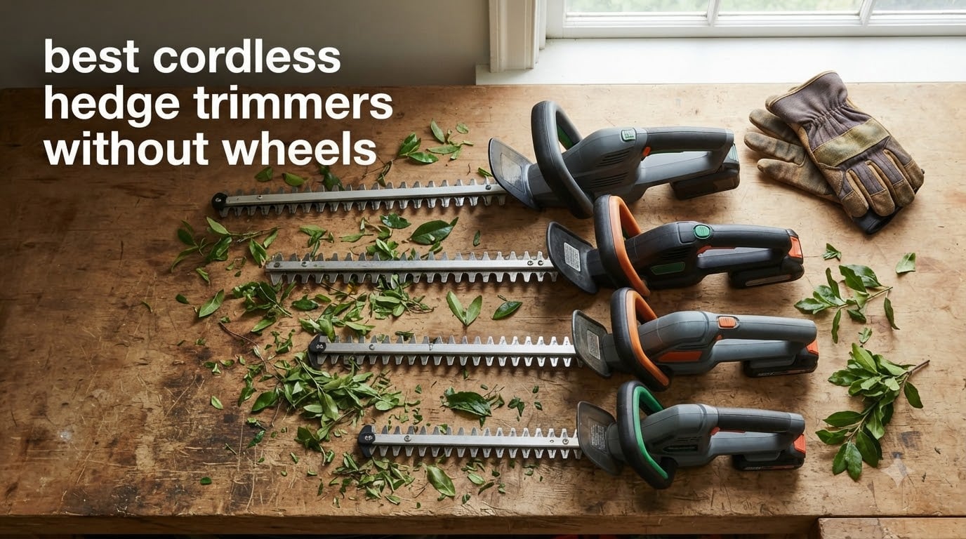 best cordless hedge trimmers without wheels