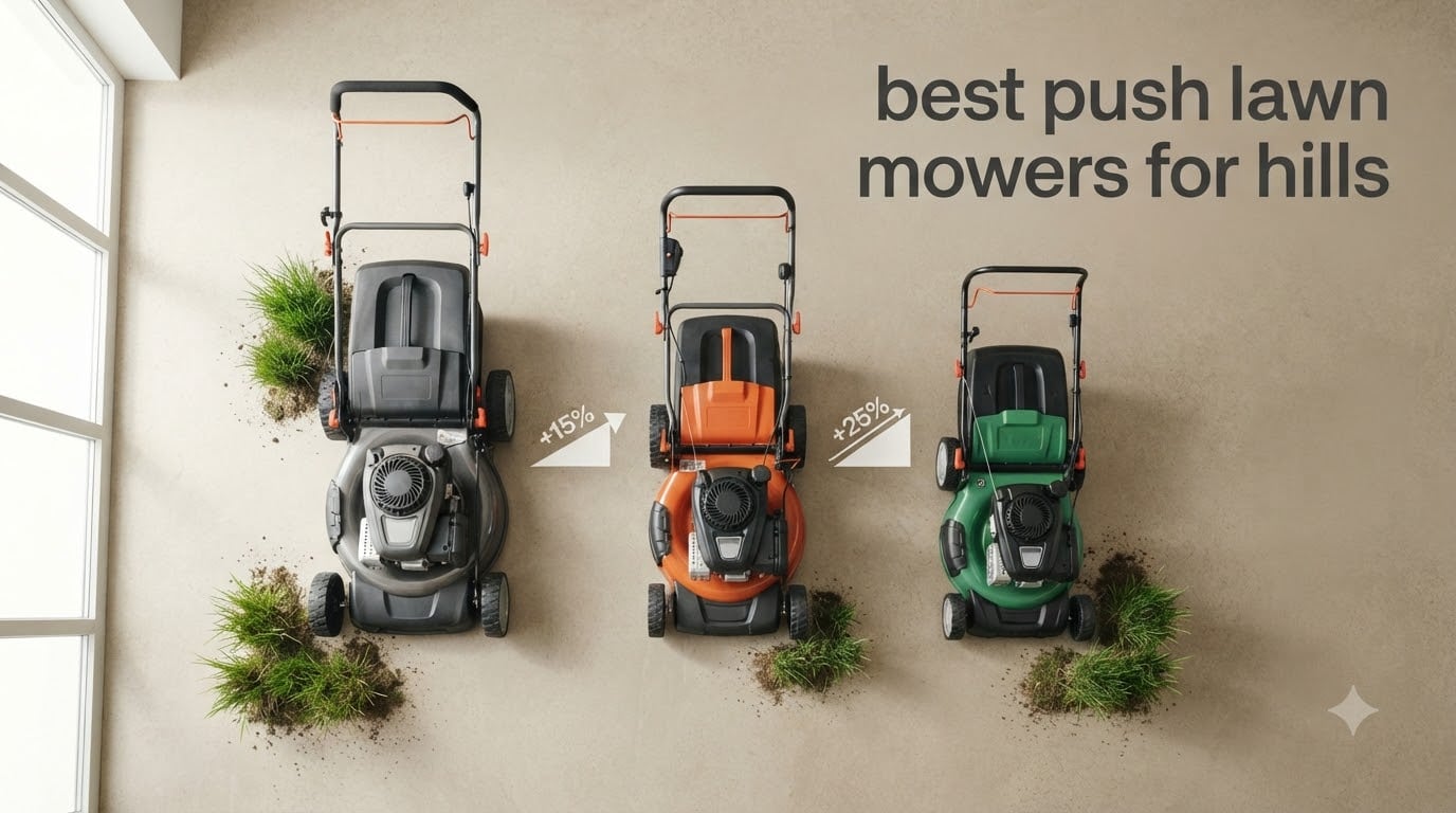 best push lawn mowers for hills