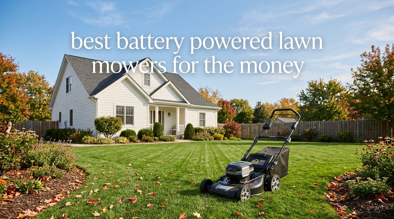 best battery powered lawn mowers for the money