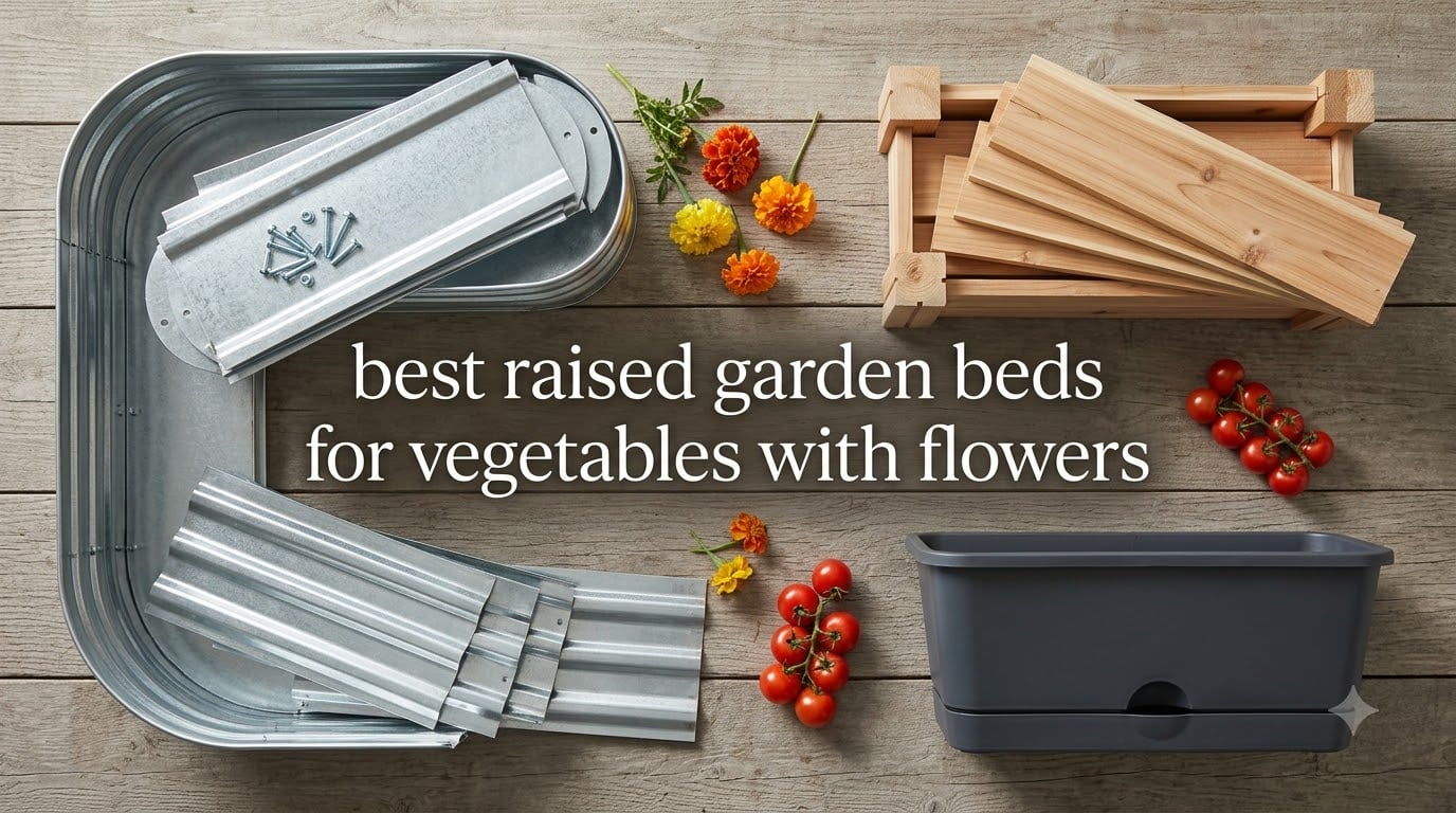 best raised garden beds for vegetables with flowers
