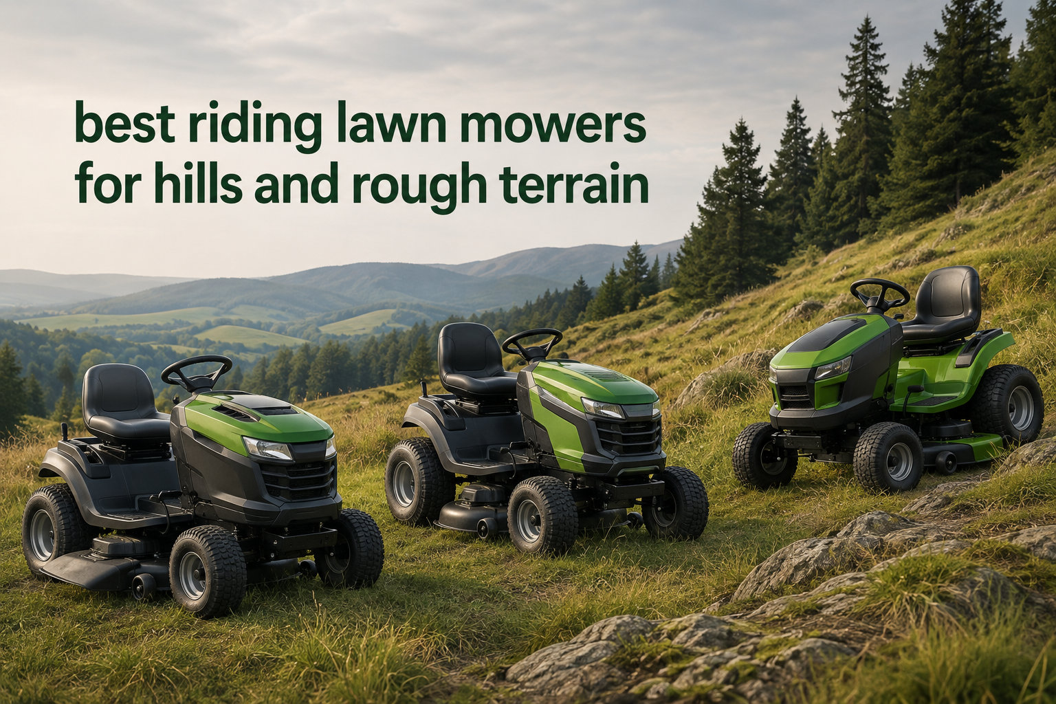 best riding lawn mowers for hills and rough terrain