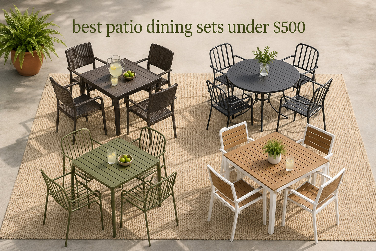 best patio dining sets under $500