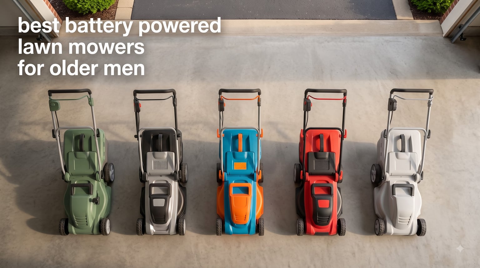 best battery powered lawn mowers for older men