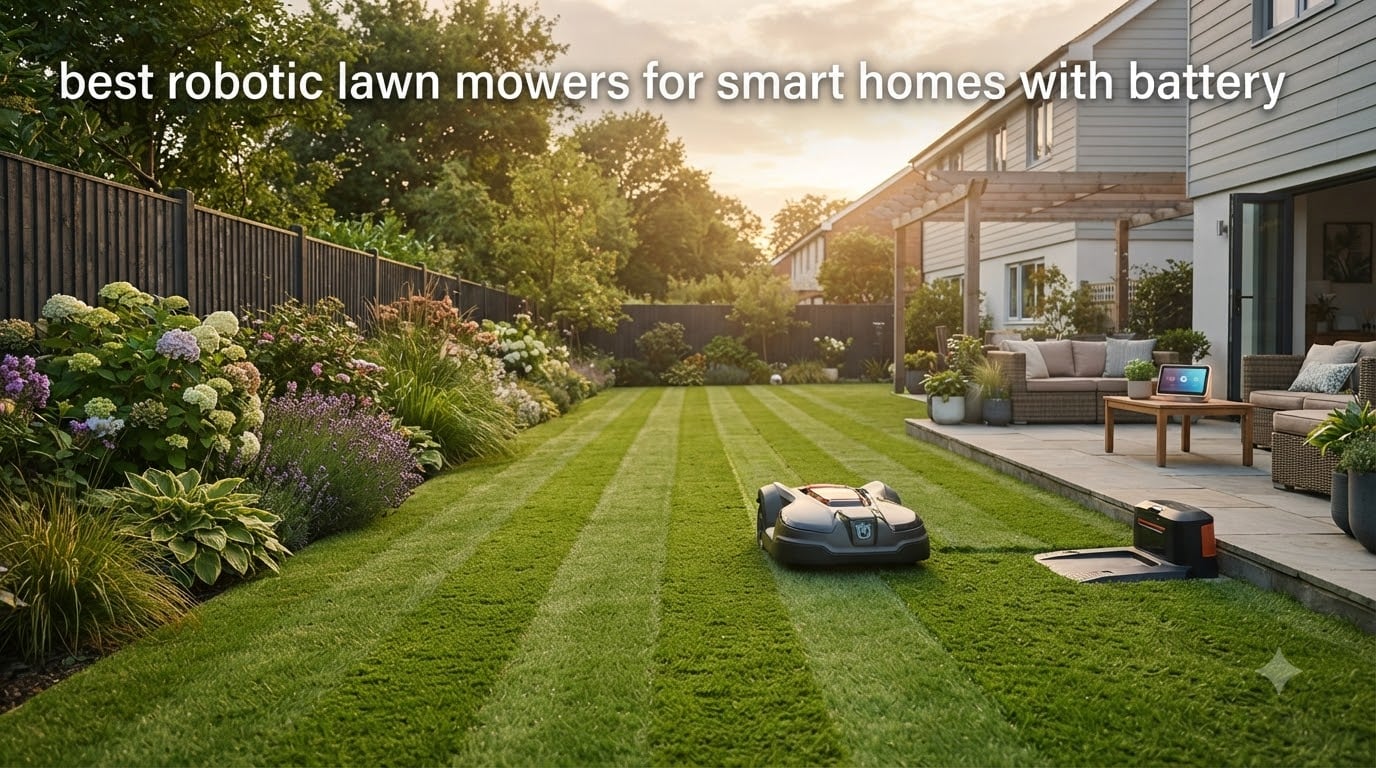 best robotic lawn mowers for smart homes with battery