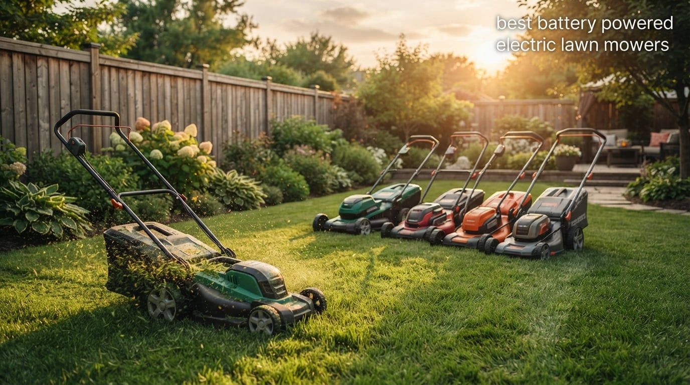 best battery powered electric lawn mowers