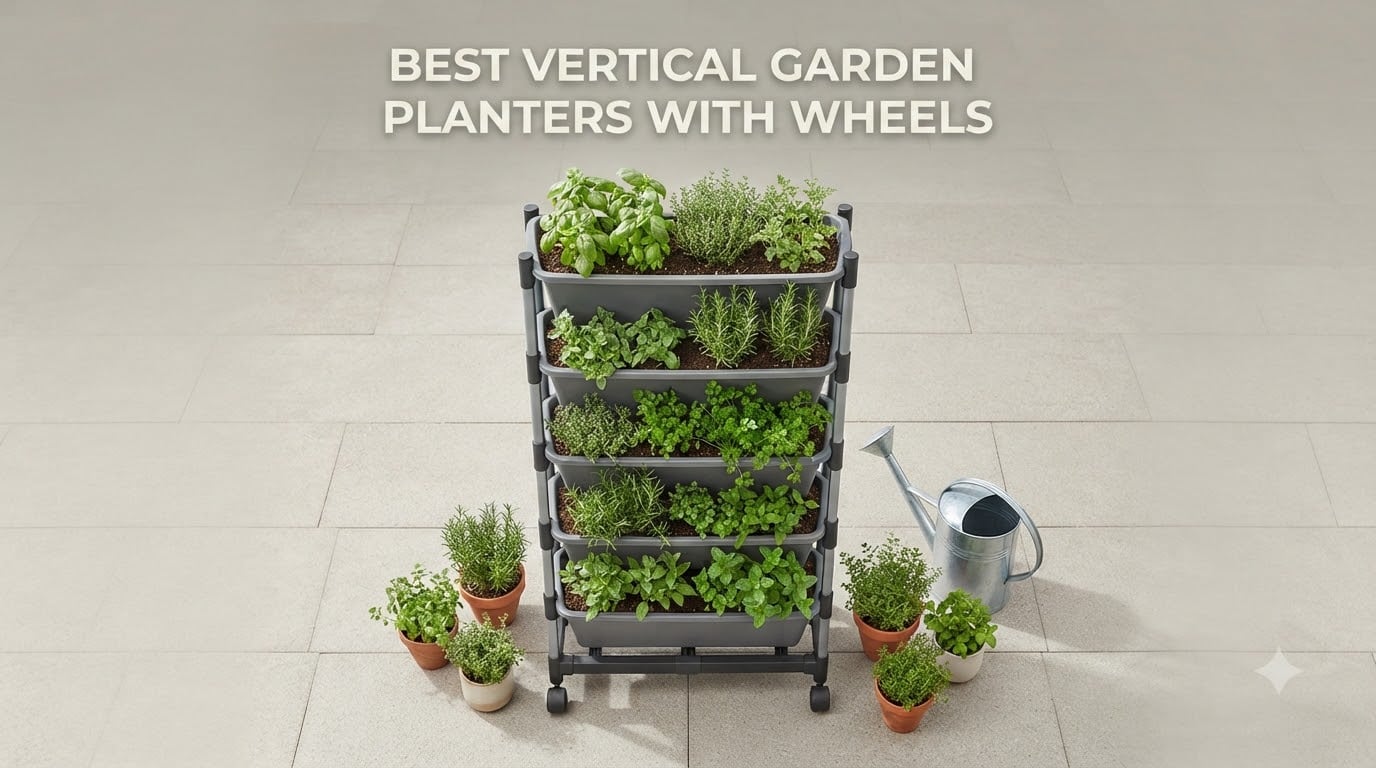 best vertical garden planters with wheels