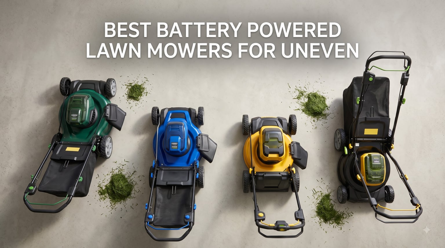 best battery powered lawn mowers for uneven