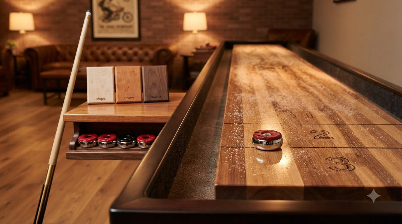 best wood for shuffleboard table