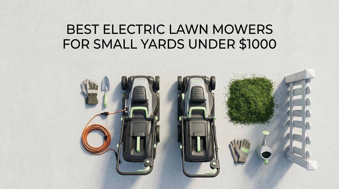 best electric lawn mowers for small yards under $1000