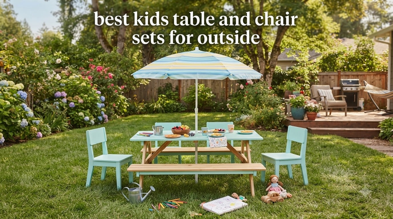 best kids table and chair sets for outside
