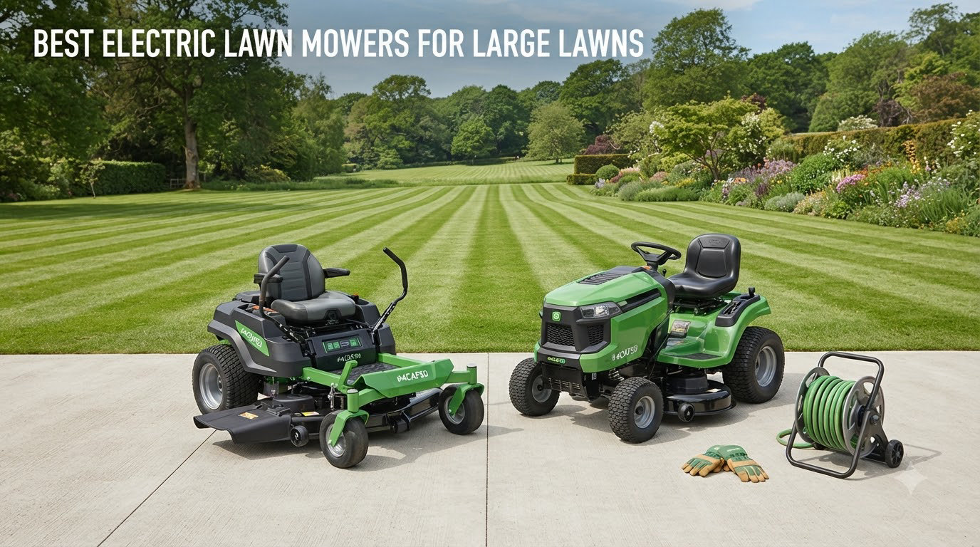 best electric lawn mowers for large lawns