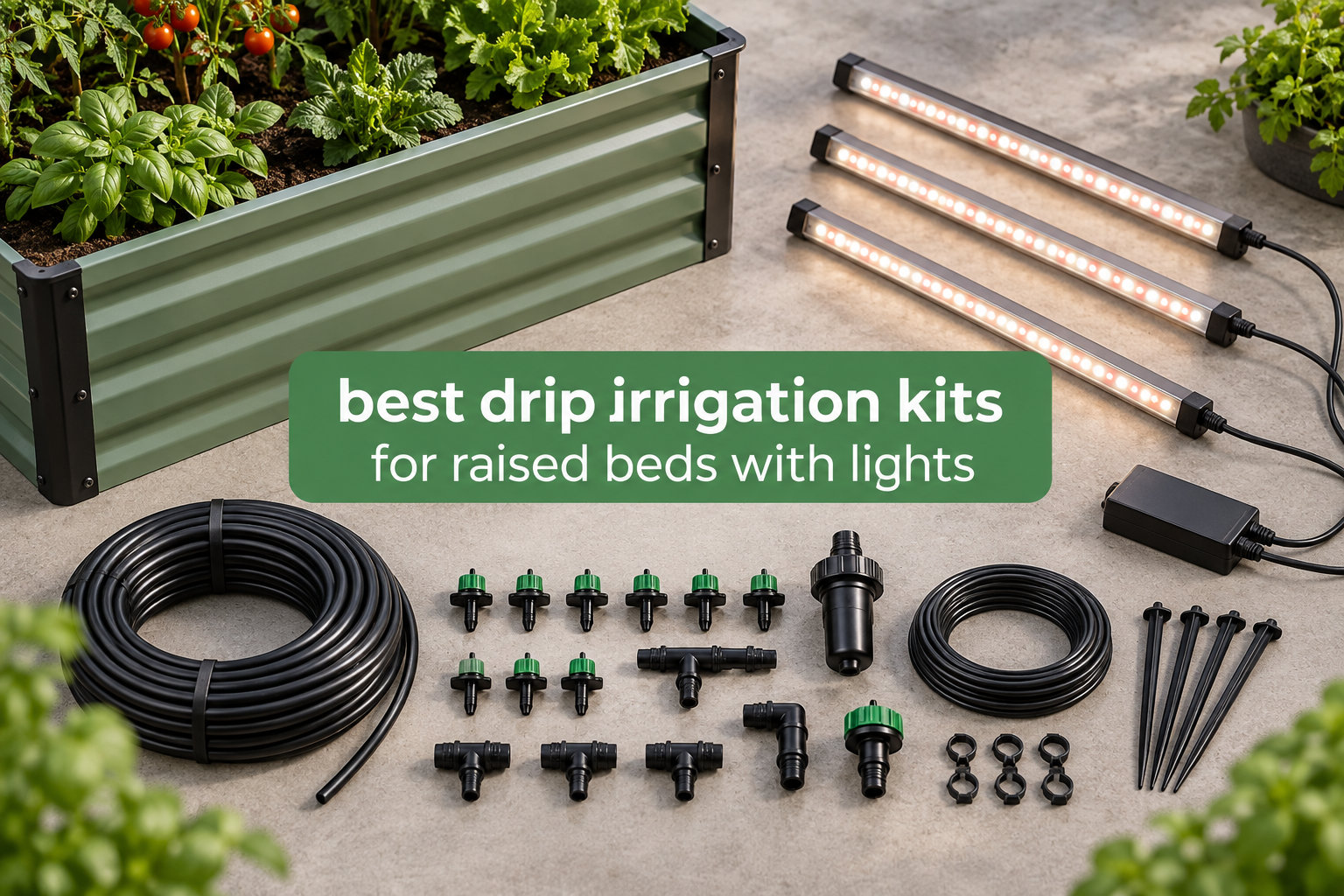 best drip irrigation kits for raised beds with lights