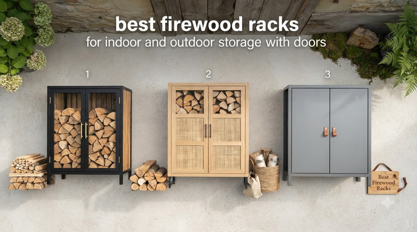 best firewood racks for indoor and outdoor storage with doors