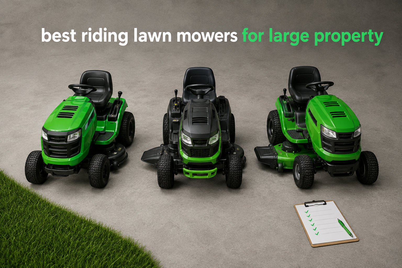 best riding lawn mowers for large property