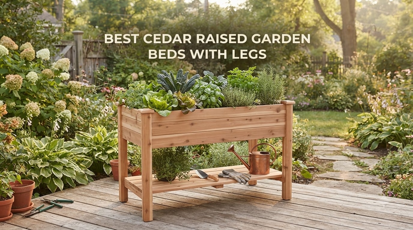 best cedar raised garden beds with legs