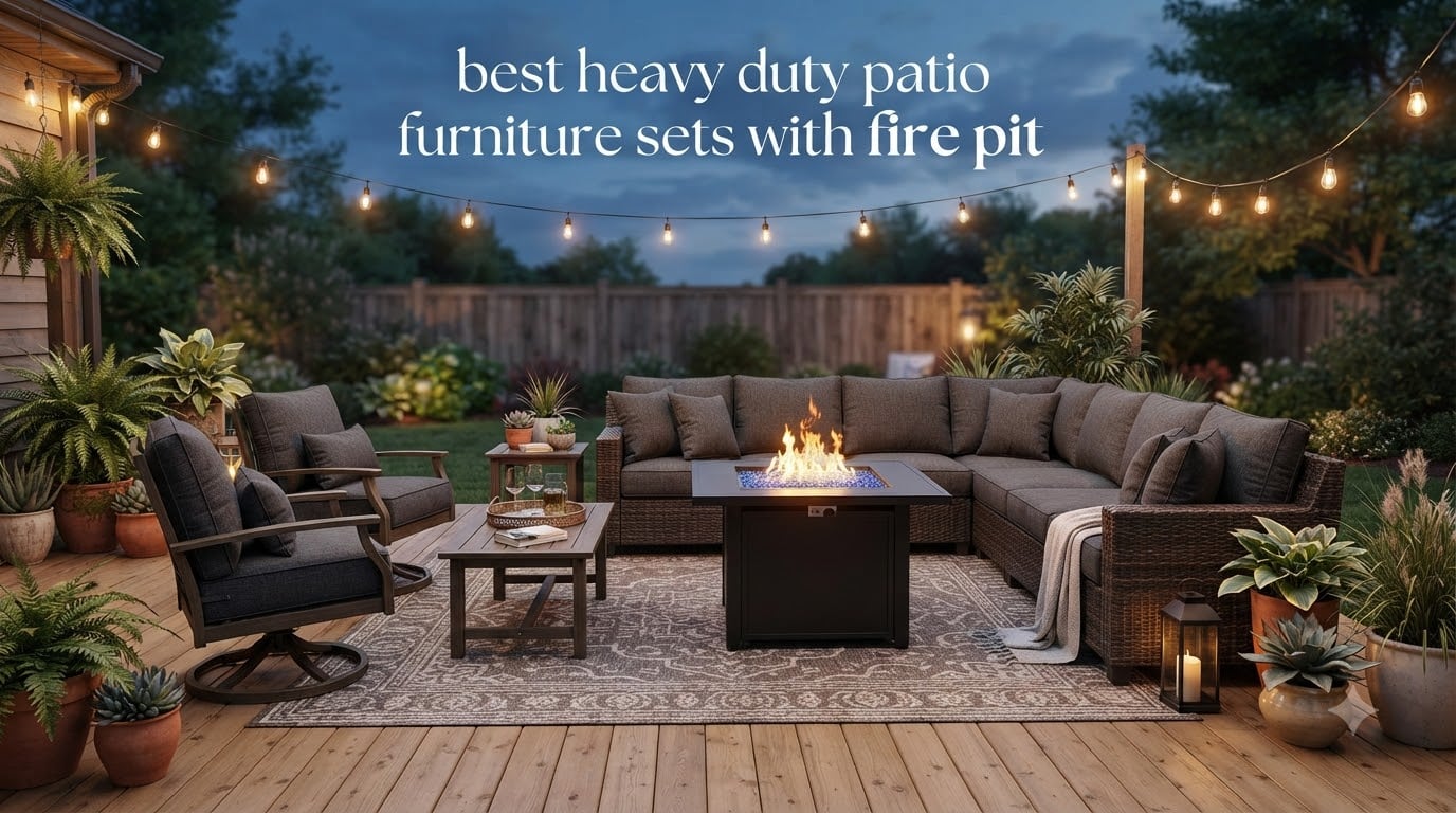 best heavy duty patio furniture sets with fire pit