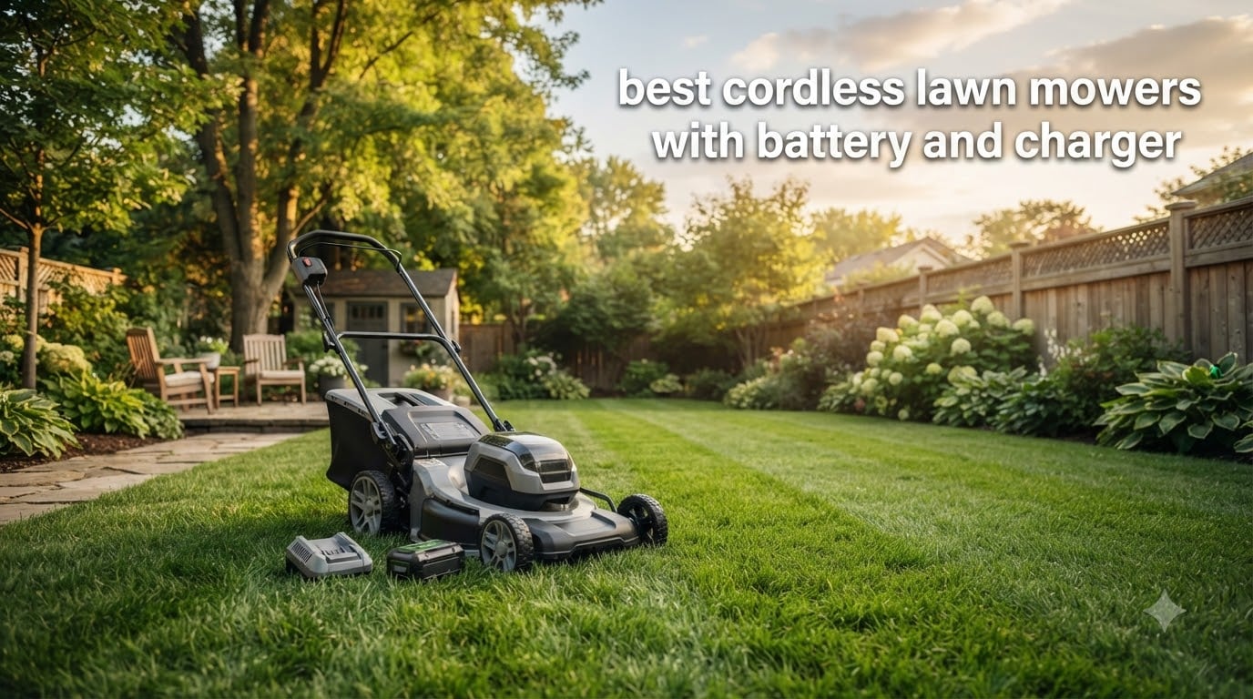 best cordless lawn mowers with battery and charger