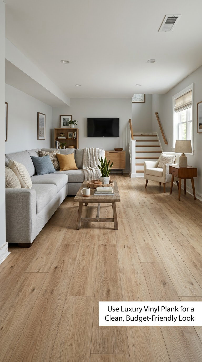 Use Luxury Vinyl Plank for a Clean, Budget-Friendly Look