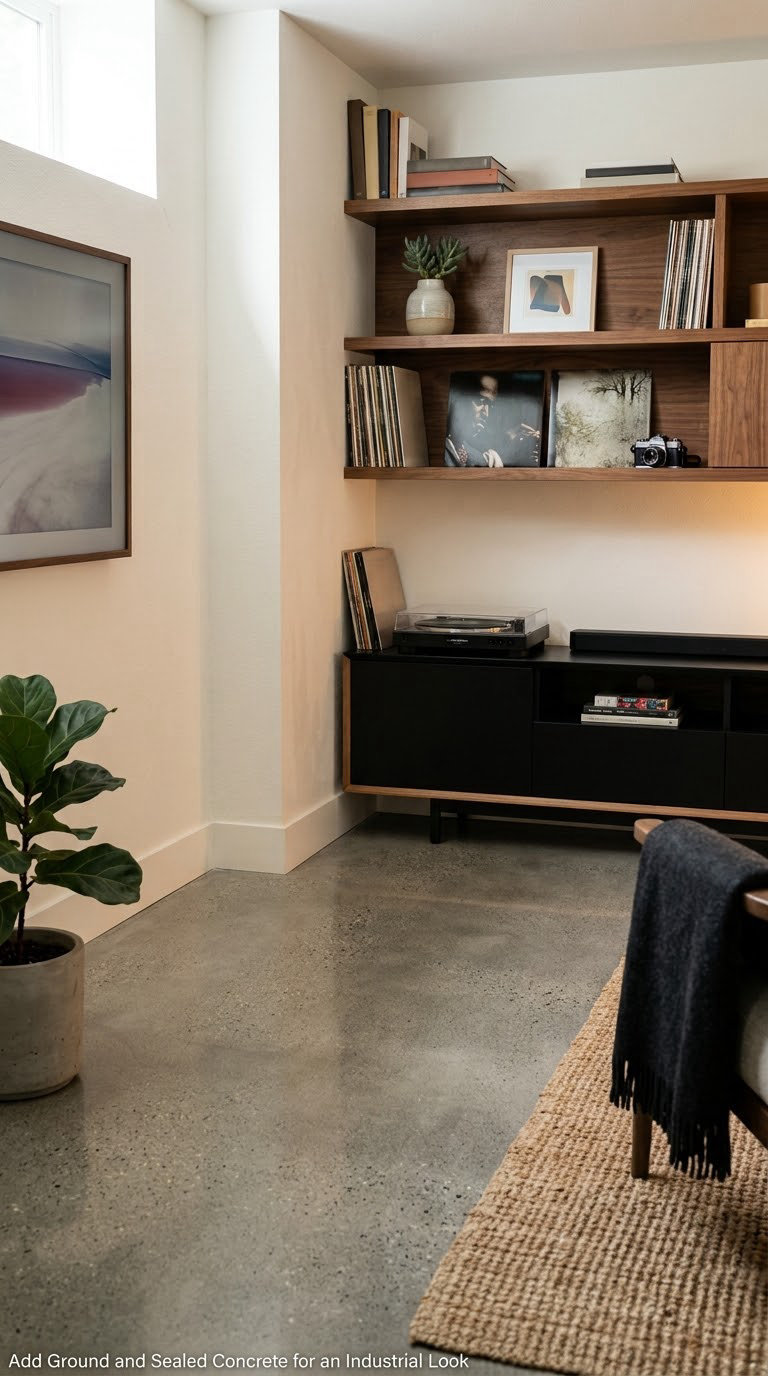 Add Ground and Sealed Concrete for an Industrial Look