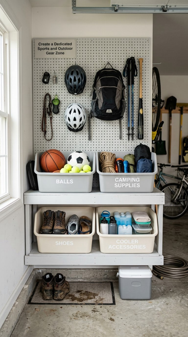Create a Dedicated Sports and Outdoor Gear Zone