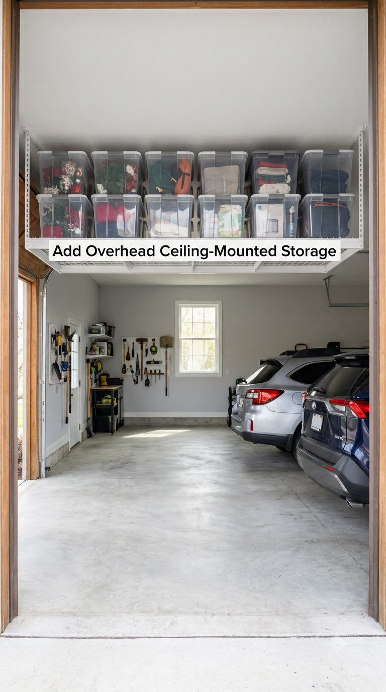 Add Overhead Ceiling-Mounted Storage
