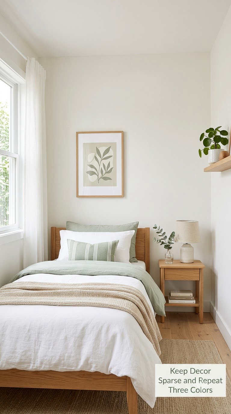 Keep Decor Sparse and Repeat Three Colors