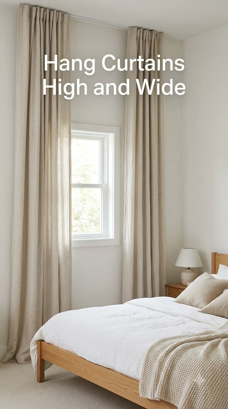Hang Curtains High and Wide