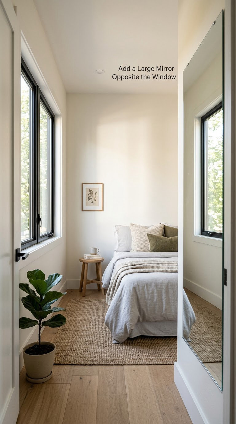 Add a Large Mirror Opposite the Window