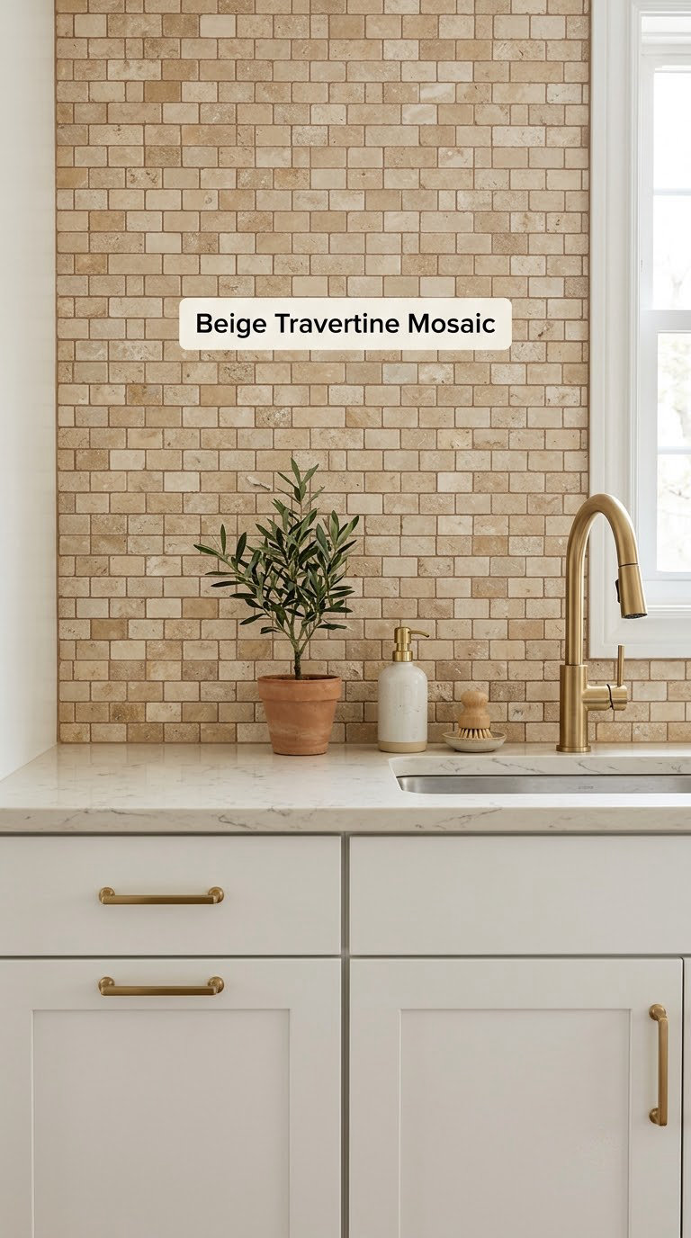Beige Travertine Mosaic