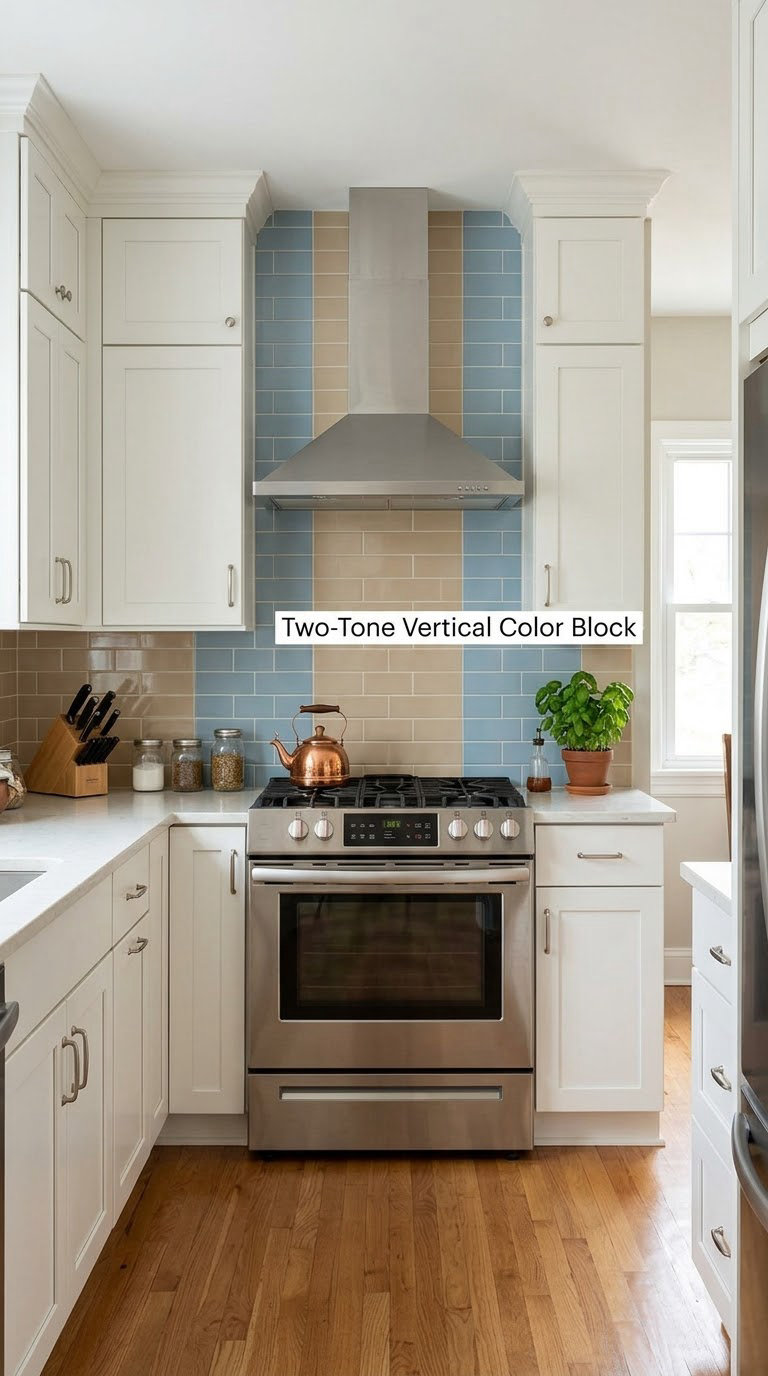 Two-Tone Vertical Color Block