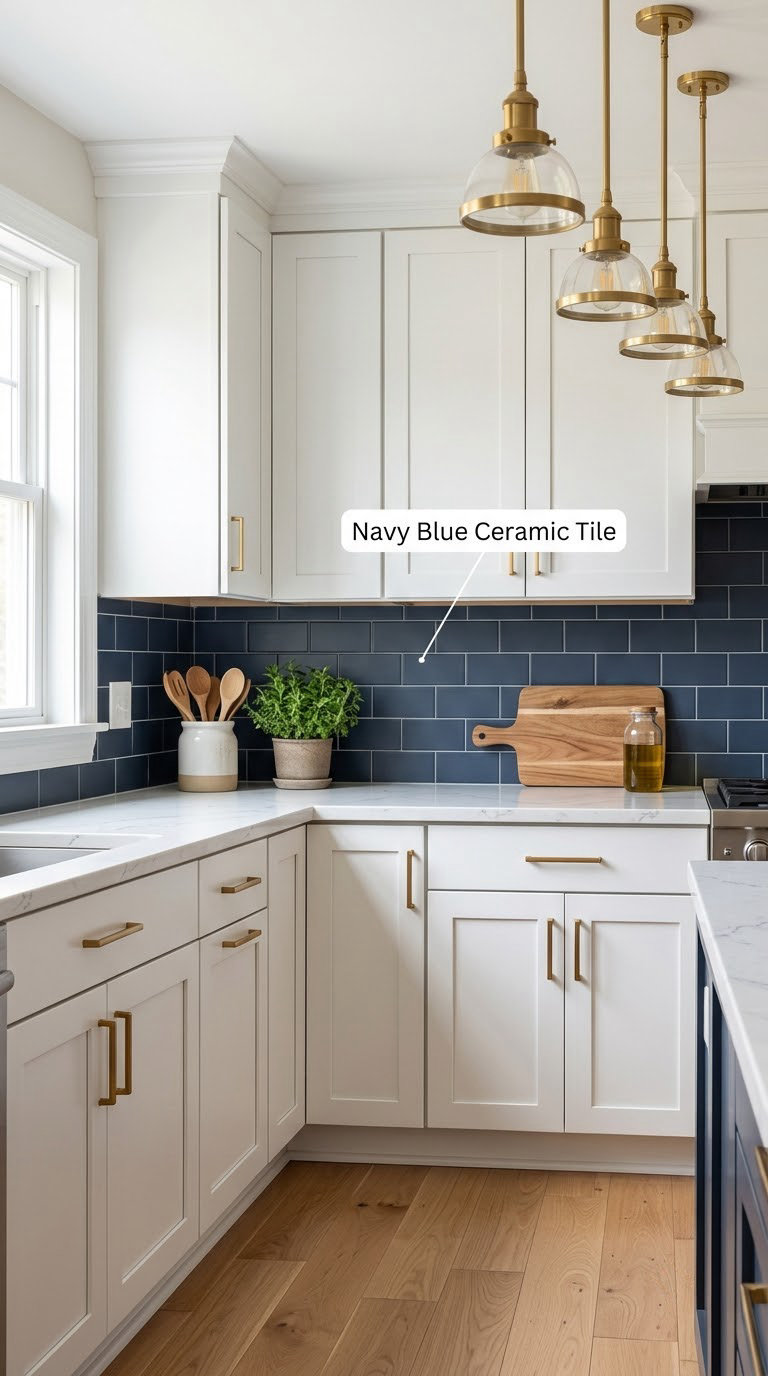Navy Blue Ceramic Tile