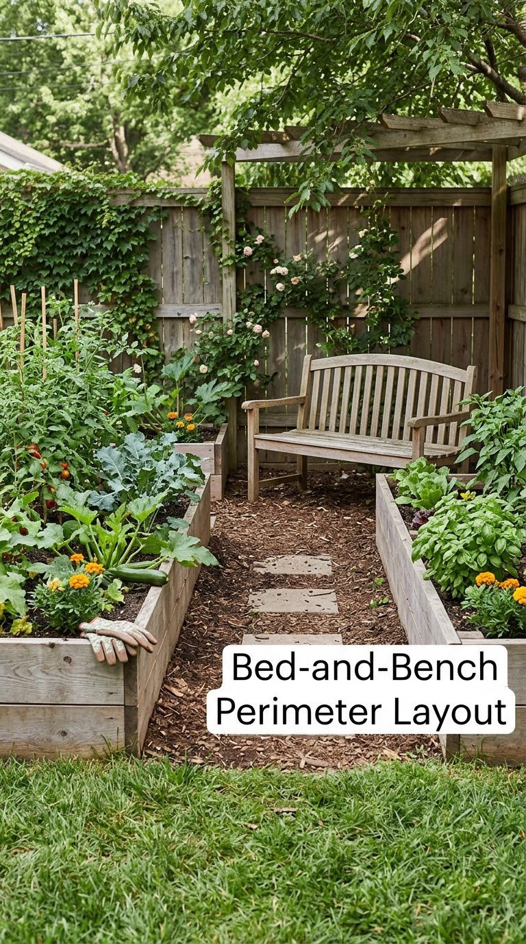 Bed-and-Bench Perimeter Layout