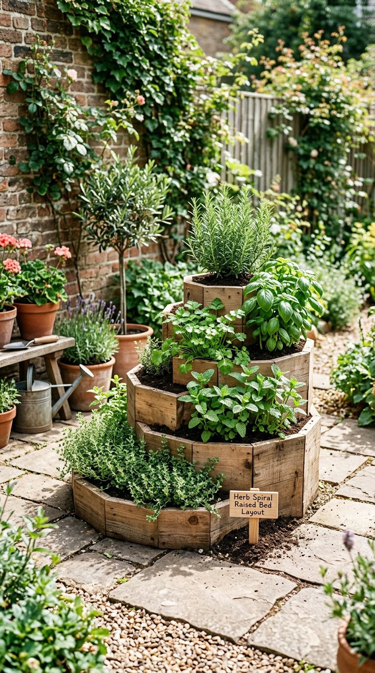 Herb Spiral Raised Bed Layout
