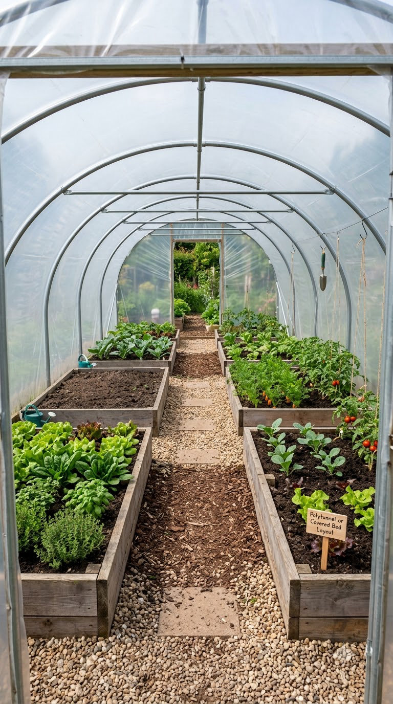 Polytunnel or Covered Bed Layout