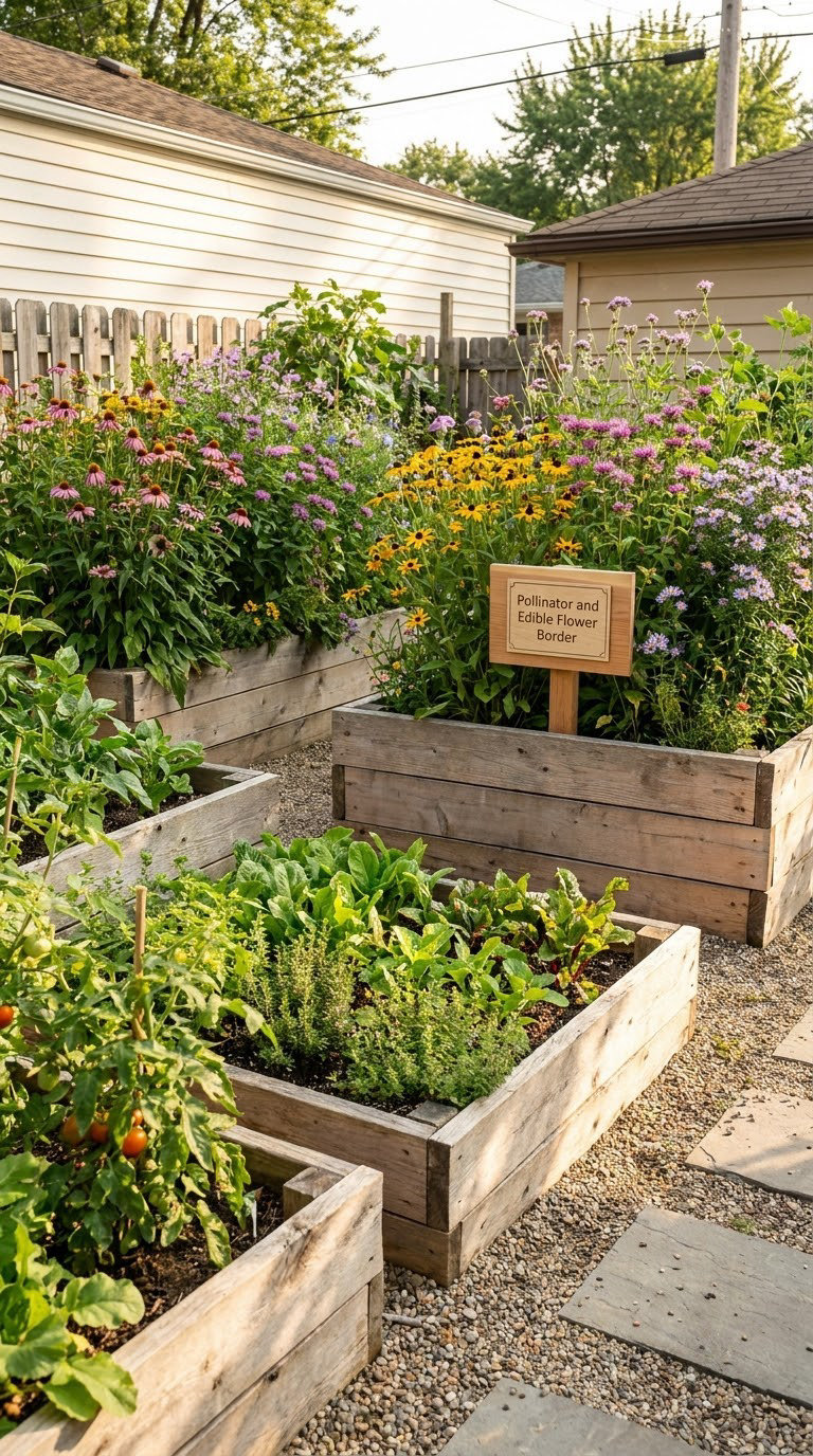 Pollinator and Edible Flower Border