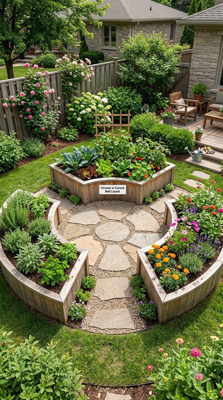 Circular or Curved Bed Layout