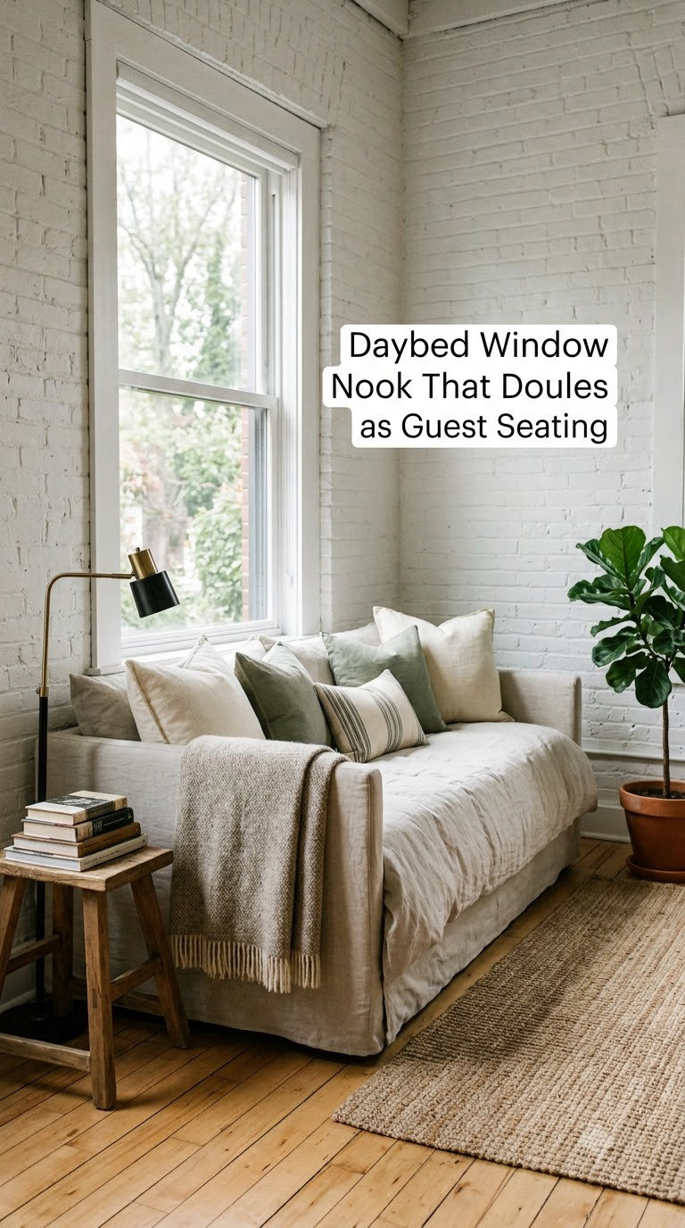 Daybed Window Nook That Doubles as Guest Seating