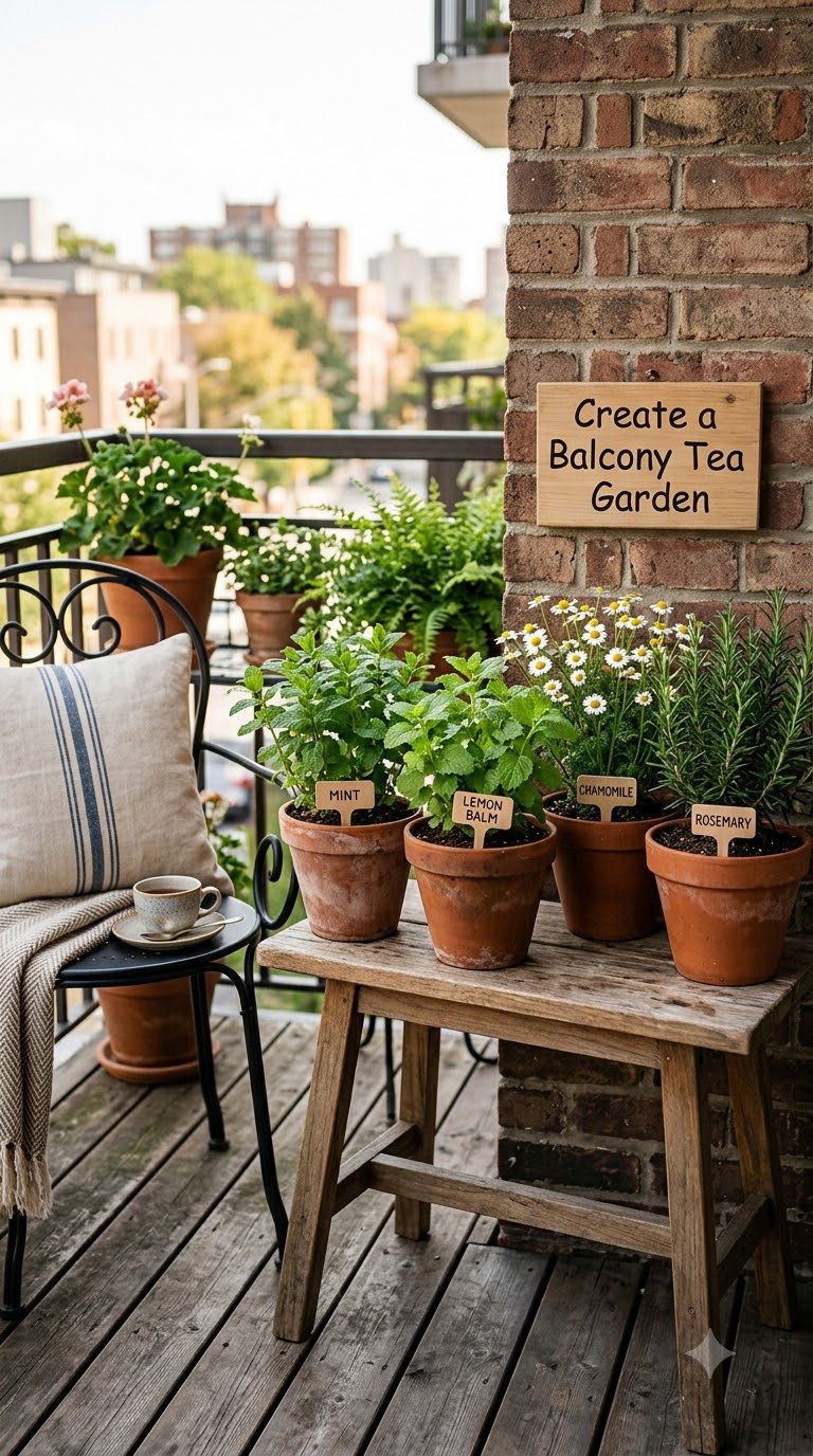 Create a Balcony Tea Garden