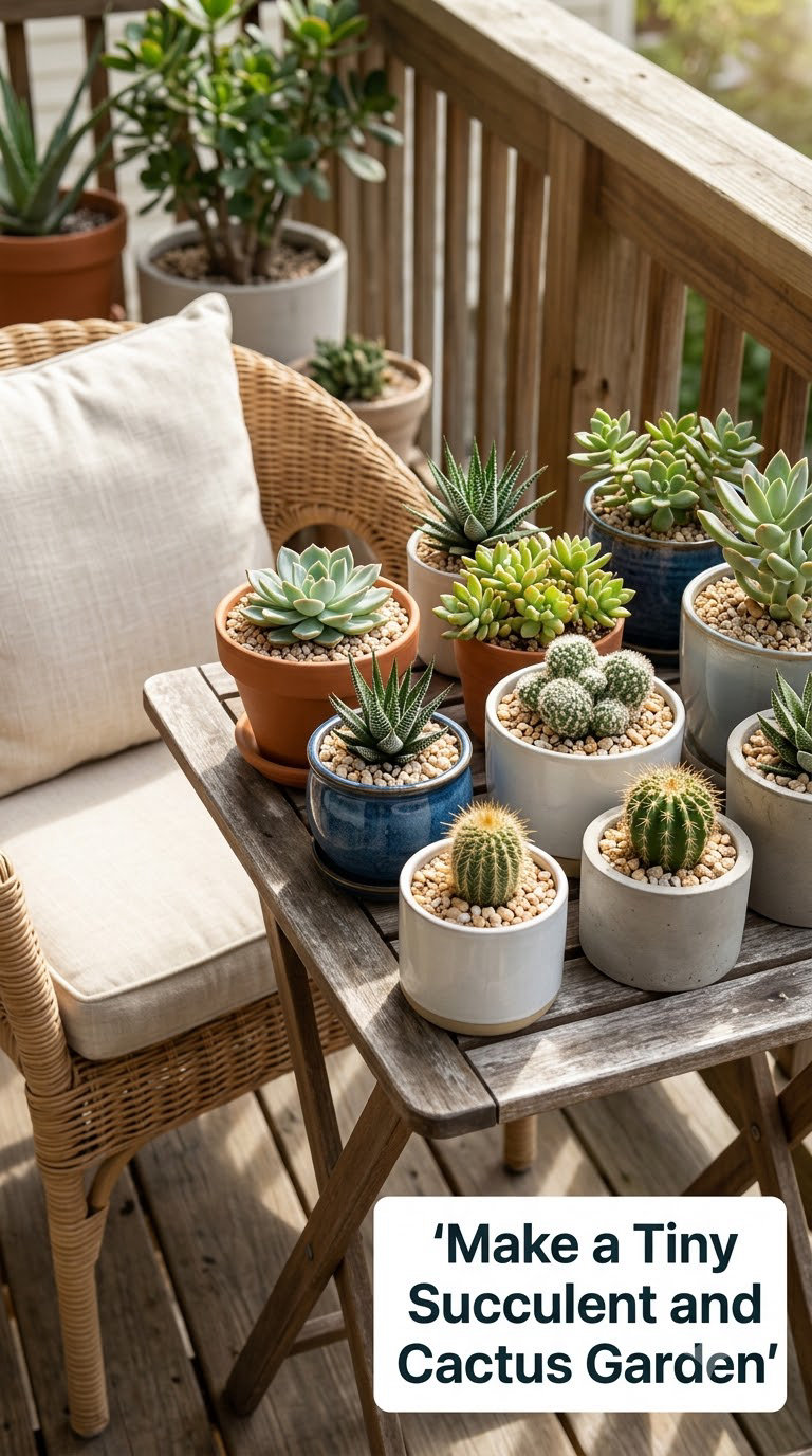 Make a Tiny Succulent and Cactus Garden