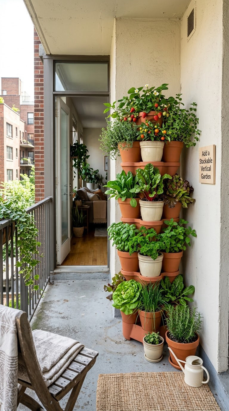 Add a Stackable Vertical Garden