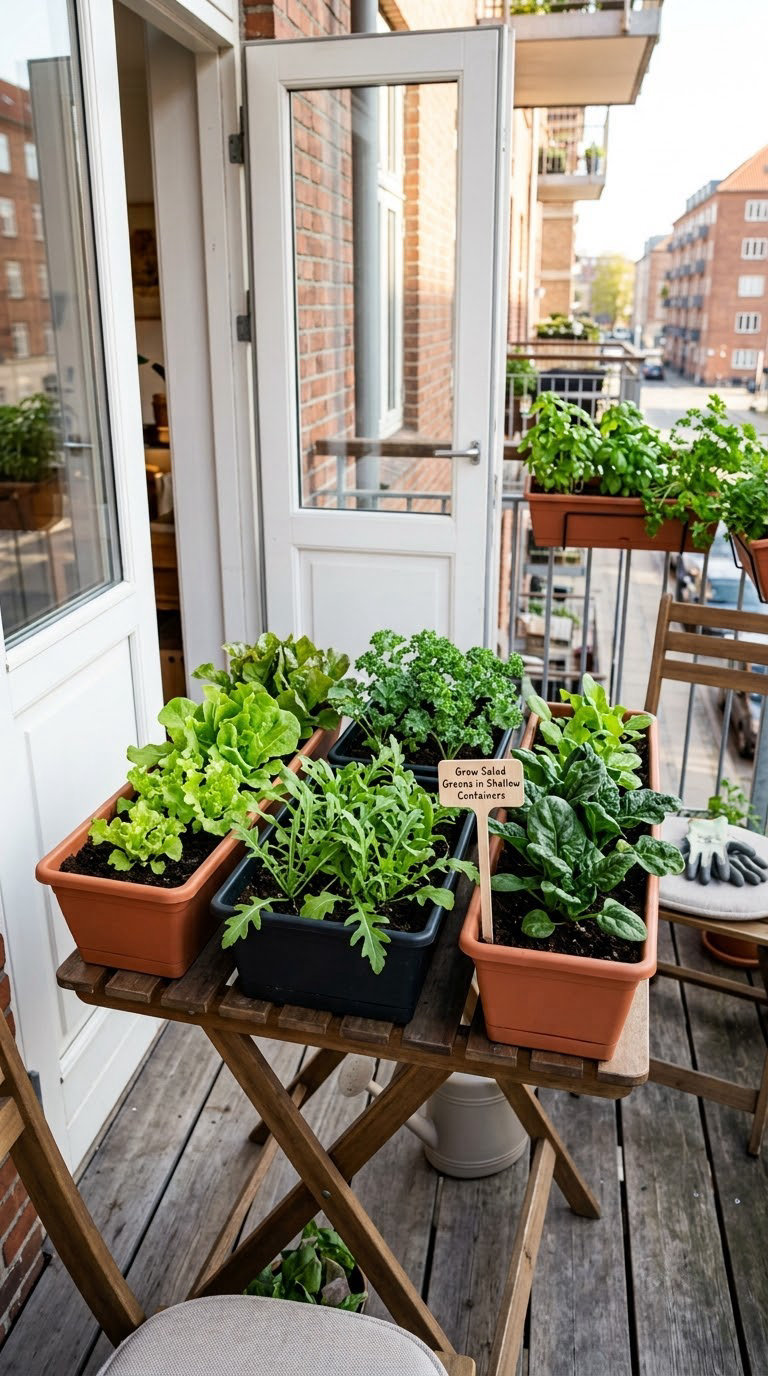 Grow Salad Greens in Shallow Containers