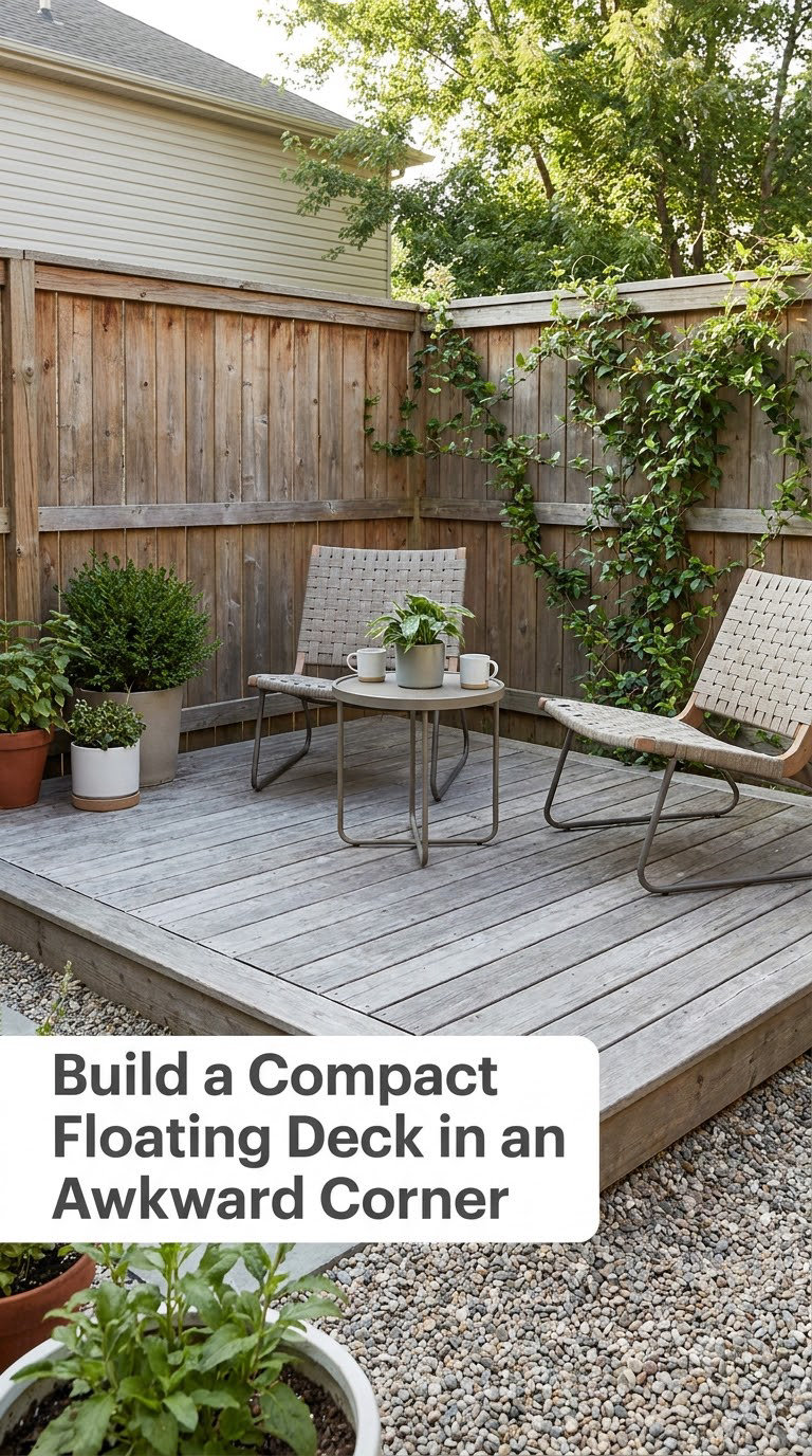 Build a Compact Floating Deck in an Awkward Corner