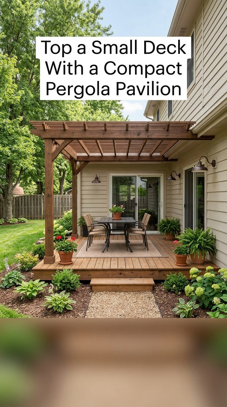 Top a Small Deck With a Compact Pergola Pavilion