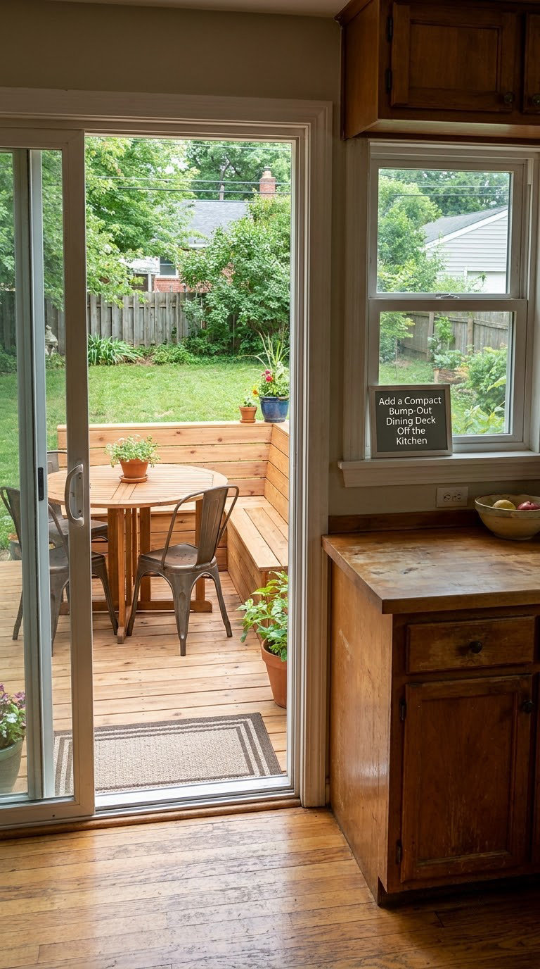 Add a Compact Bump-Out Dining Deck Off the Kitchen