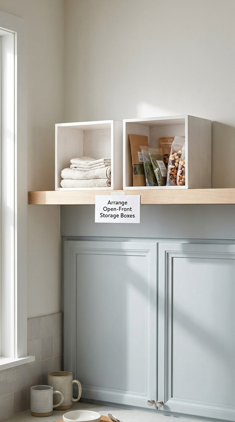 Arrange Open-Front Storage Boxes