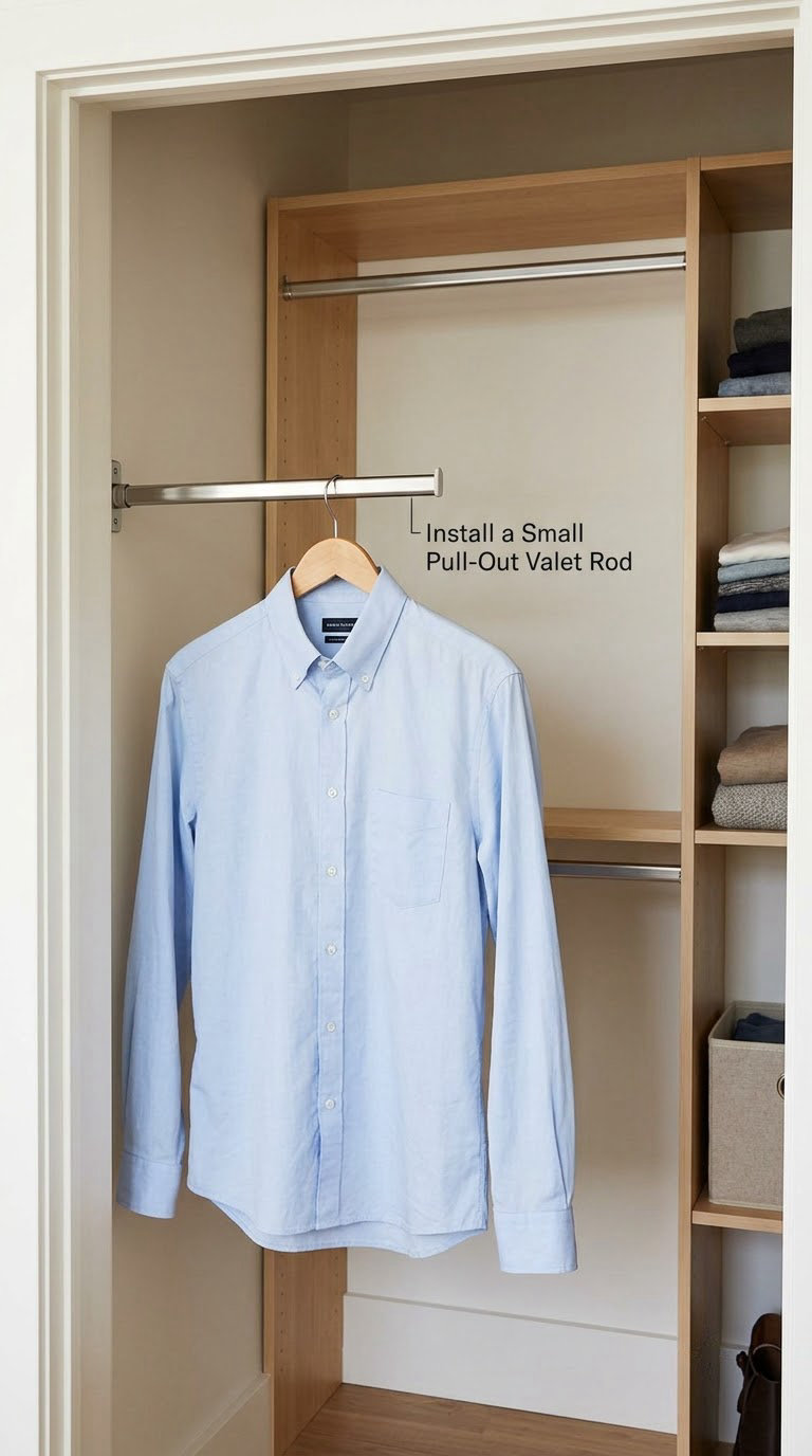 Install a Small Pull-Out Valet Rod