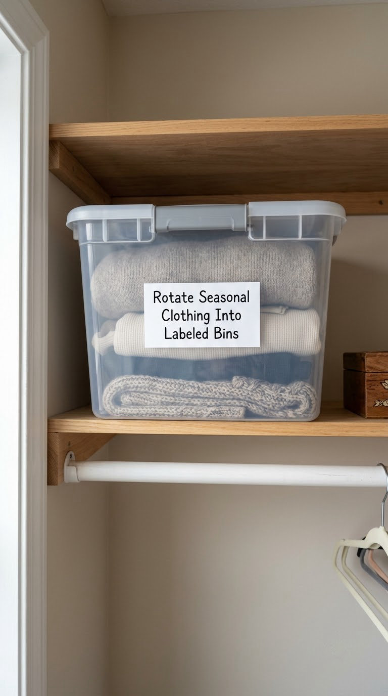 Rotate Seasonal Clothing Into Labeled Bins