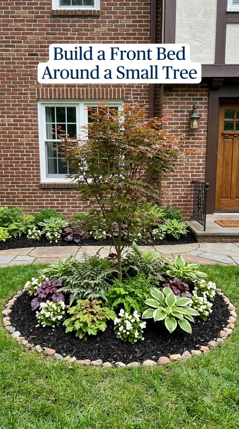 Build a Front Bed Around a Small Tree