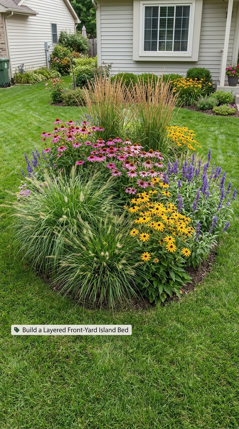 Build a Layered Front-Yard Island Bed
